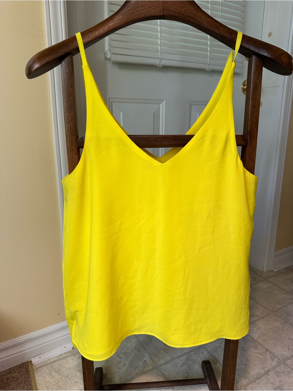 Topshop Bright Yellow V-Neck Spaghetti Strap Cami